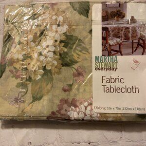 🏡🏡Martha Stewart Fabric Tablecloth Bundle 52 X 70 Oblong NWT Hydrangea
